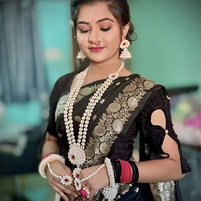 Hair, makeup and beauty work by The Sarita's Lounge, Wagholi — Instagram 4