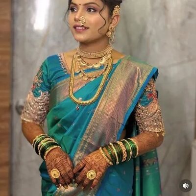 Hair, makeup and beauty work by The Sarita's Lounge, Wagholi — Instagram 10